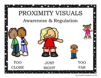 Preview of PROXIMITY VISUALS Personal Space Distance Lesson Autism Pre-K Interactive
