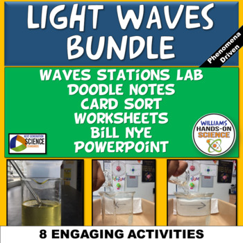 Preview of Waves Electromagnetic Radiation Bundle NGSS PS4.A PS4.B Labs & Activities
