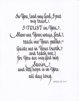 Preview of PSALM 25: 4 & 5  'In You, Lord my God, I put my trust...I TRUST in You...'