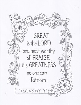 Preview of PSALMS 145 : 3  'GREAT IS THE LORD...'