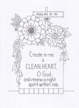 Preview of PSALMS 51:10 'CREATE IN ME A CLEAN HEART, O GOD...'