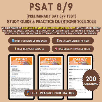 Preview of PSAT 8/9 Mastery: 2023–2024 Exam Prep Guide with Full-Length Practice Tests