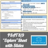 PSAT 8/9 Test Prep: Explore Sheet with Slides