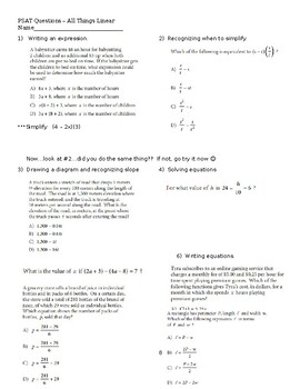 psat math practice test 1 answers