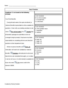 Psat Grammar Worksheets Teaching Resources Teachers Pay Teachers