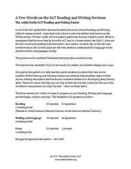 Preview of User-Friendly PSAT and SAT Prep Tip Sheets for the Reading and Writing Sections