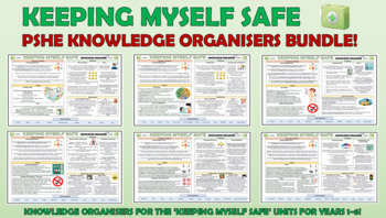 Preview of PSHE: Keeping Myself Safe Primary Knowledge Organizers Bundle!