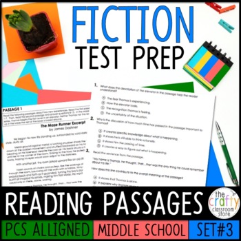 Preview of Reading Paired Passages with Comprehension Questions | Fiction | PSSA Test Prep