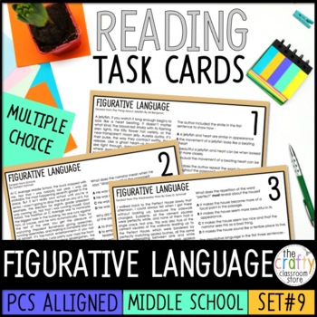 Preview of Figurative Language Task Cards | PDF & Digital