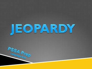 Preview of PSSA Language Arts Jeopardy Prep