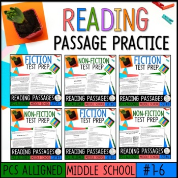 Preview of Reading Comprehension Practice Tests Bundle | PSSA Test Prep | PDF & Digital