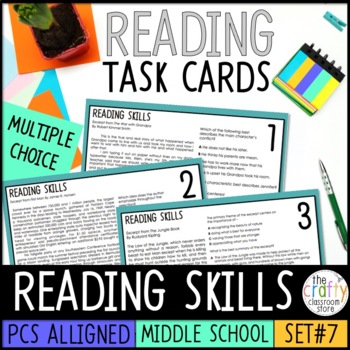 Preview of Reading Comprehension Task Cards | PDF & Digital