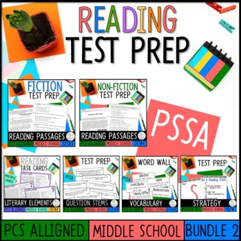 Preview of Reading Comprehension Practice | PSSA Test Prep Bundle | PDF & Digital