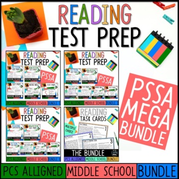 Preview of ELA Reading Comprehension Mega Bundle | PSSA Test Prep | PDF & Digital