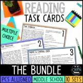 ELA Task Cards Bundle | Reading Comprehension | PDF & Digital