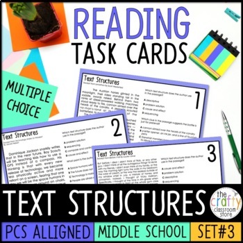 Preview of Text Structures Task Cards | PDF & Digital