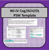 PSW Woodcock Johnson IV (COG/ACH/OL) Template