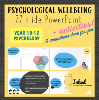 Preview of PSYCHOLOGICAL WELLBEING Powerpoint -Secondary Psychology