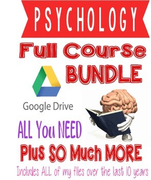 Preview of PSYCHOLOGY FULL COURSE GROWING BUNDLE Everything you need PLUS more