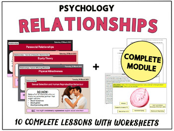 Preview of PSYCHOLOGY OF RELATIONSHIPS [COMPLETE MODULE]