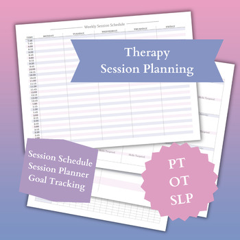 Preview of PT/OT/Speech Schedule and Goal Tracking