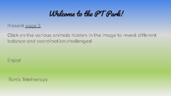Preview of GROSS MOTOR CLICKABLE: PT in the Park - PDF