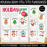 PTA PTO Christmas Holiday Gram Fundraiser Flyer Template, 