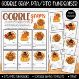 PTA PTO Gobble Gram Fundraiser Flyer Template, Gratitude N