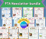 PTA PTO Newsletter Bundle, 12 Newsletters, Class Newslette