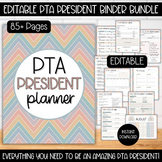 PTA President Binder, Editable Canva PTA Bundle, PTA Membe