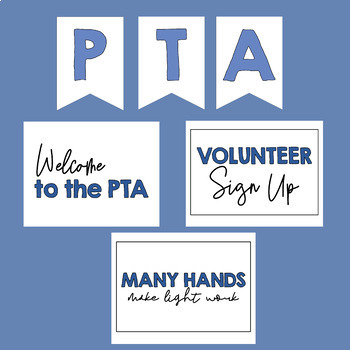 Preview of PTO | PTF | PTA | Banner and Meeting Signs