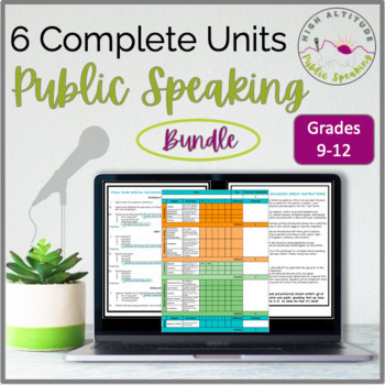 Preview of PUBLIC SPEAKING 6 Public Speaking Units for High School Speech