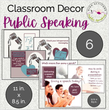 Preview of PUBLIC SPEAKING BUNDLE Classroom Decor for Positive Communication | 6 Posters