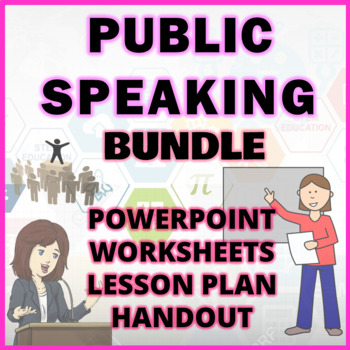 Preview of PUBLIC SPEAKING BUNDLE  | PowerPoint | Worksheets | Lesson Plan | Handout