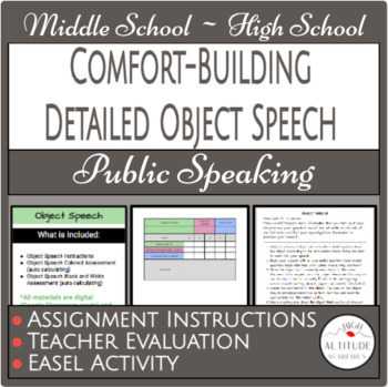 Preview of PUBLIC SPEAKING Confidence-Building Detailed Object Speech