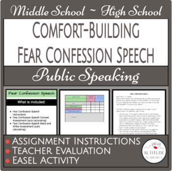 Preview of PUBLIC SPEAKING Confidence-Building Fear Confession Speech