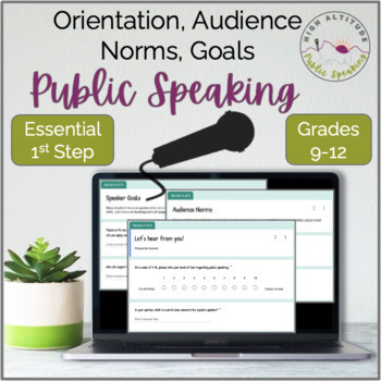 Preview of PUBLIC SPEAKING Course Orientation for Public Speaking Fear, Norms, Goals