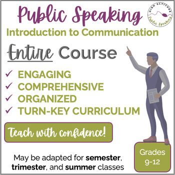 Preview of PUBLIC SPEAKING Course | Semester Speech Curriculum | Communication Classes