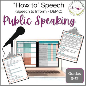 Preview of PUBLIC SPEAKING Demonstration Speech "How to" | Speech to Inform