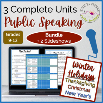 Preview of PUBLIC SPEAKING Holiday Presentations (3) + Lecture Slides & Self-Assessments