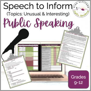Preview of PUBLIC SPEAKING Informative Speech (Unusual Topics) | Speech to Inform