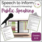 PUBLIC SPEAKING Informative Speech (Unusual Topics) | Spee