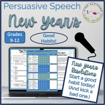 Preview of PUBLIC SPEAKING Persuasive Problem/Solution (New Year's) | Speech to Persuade