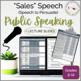 PUBLIC SPEAKING Persuasive Speech (Sales) + Lecture Slides