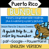 PUERTO RICO country study Readings and Color by Number BUN