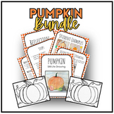 PUMPKIN BUNDLE // Printable Color Sheet, Pumpkin Drawing S