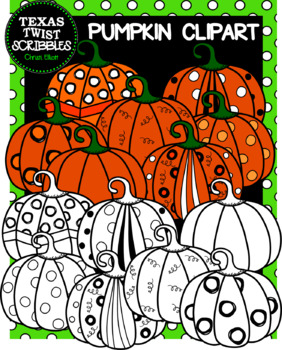 Preview of PUMPKIN CLIPART 14 images {Texas Twist Scribbles}