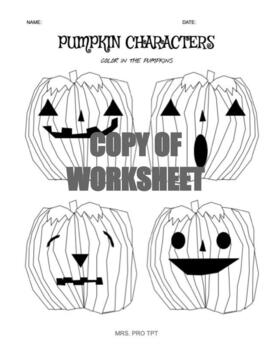 PUMPKIN COLORING SHEET _ MRS. PRO by Mrs Pro Art and History Worksheets
