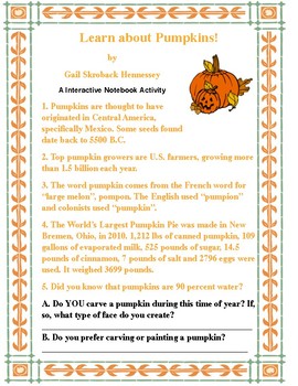Preview of PUMPKIN FACTS!