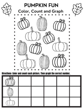 Preview of PUMPKIN FUN COLOR, COUNT AND GRAPH